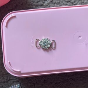 Pink Cell Phone Case with Silver Accent